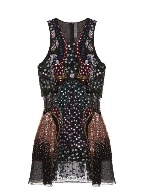 Mary Katrantzou Juno Embellished Silk-georgette Dress