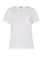 Matchesfashion.com Maison Kitsun - Logo Embroidered Cotton Jersey T Shirt - Mens - White