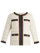 Matchesfashion.com Herno - High Neck Quilted Jacket - Womens - White Multi