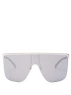 Matchesfashion.com Givenchy - Oversized Square Frame Sunglasses - Womens - Silver