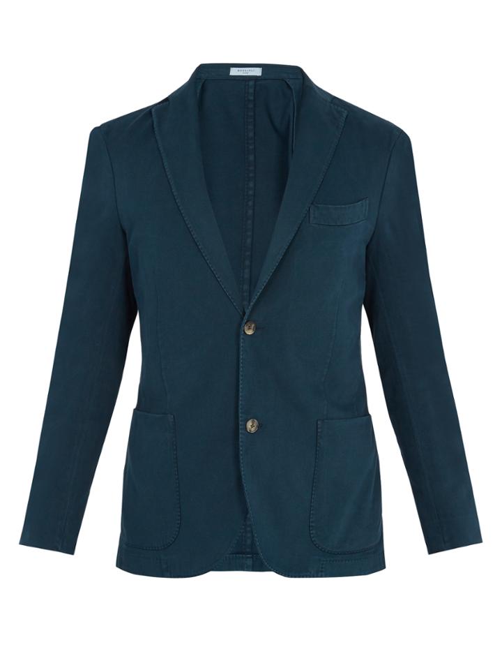 Boglioli Notch-lapel Single-breasted Stretch-cotton Jacket