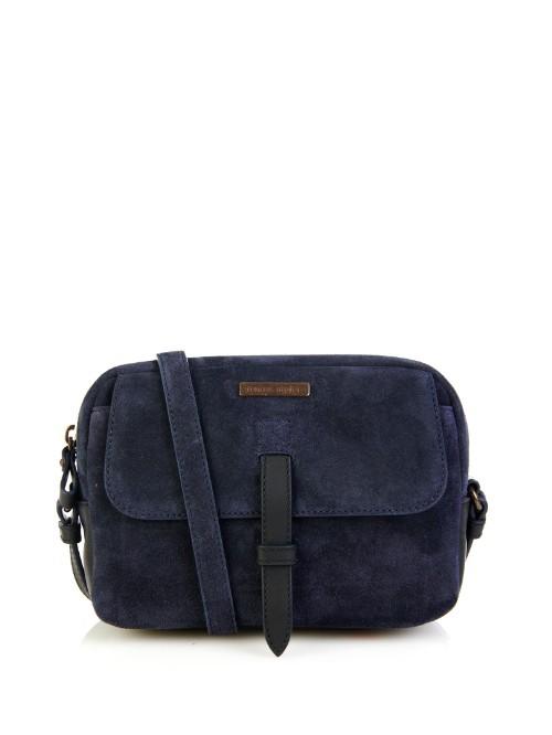 Tomas Maier Bi-colour Suede And Leather Cross-body Bag