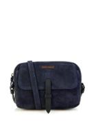 Tomas Maier Bi-colour Suede And Leather Cross-body Bag