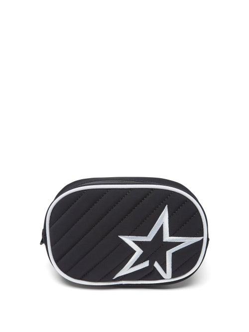 Perfect Moment - Star-embroidered Technical-shell Belt Bag - Womens - Black