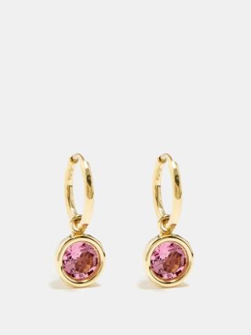 Octavia Elizabeth - Charmed Gabby 18kt Gold & Tourmaline Earrings - Womens - Pink Multi