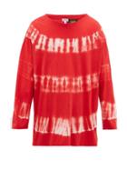 Matchesfashion.com Loewe Paula's Ibiza - Distressed Tie-dyed Cotton Long-sleeved T-shirt - Mens - Red