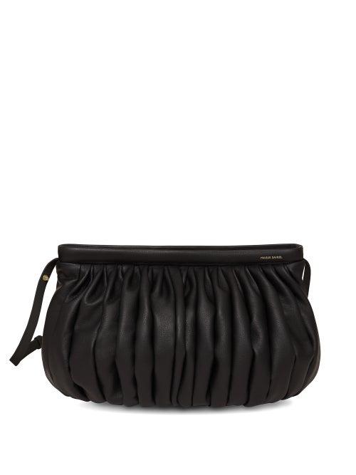 Matchesfashion.com Mansur Gavriel - Balloon Pleated-leather Cross-body Bag - Womens - Black