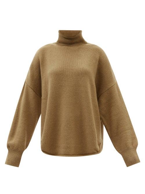 Lauren Manoogian - Roll-neck Alpaca-blend Sweater - Womens - Camel