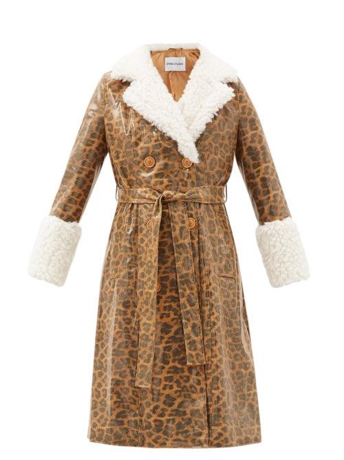 Matchesfashion.com Stand Studio - Genesis Leopard-print Faux Leather Coat - Womens - Leopard