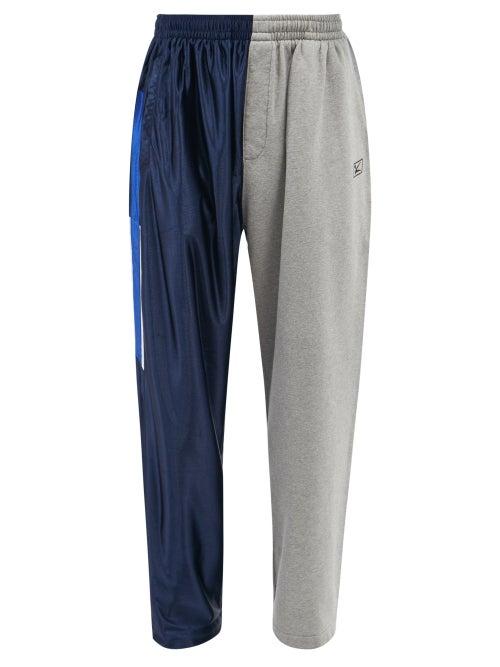 Balenciaga - Hybrid Jersey Track Pants - Mens - Blue