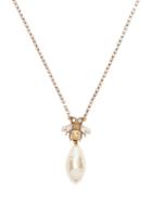 Gucci - Bee Crystal-embellished Faux-pearl Necklace - Womens - Crystal