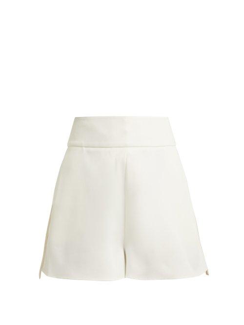 Matchesfashion.com White Story - Anouk High Rise Twill Shorts - Womens - Cream