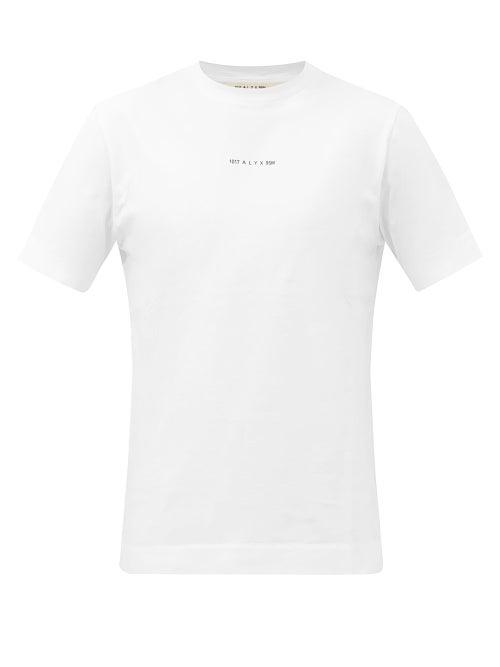 1017 Alyx 9sm - Logo-print Cotton-jersey T-shirt - Mens - White