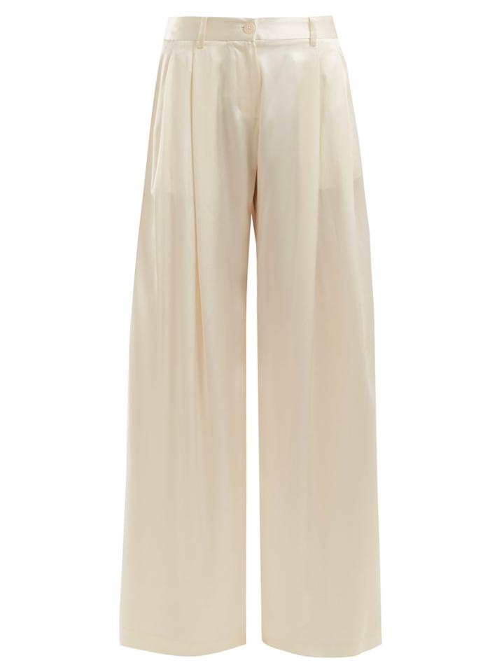 Nili Lotan Seville Wide-leg Silk Trousers