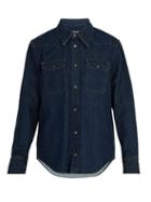 Matchesfashion.com Calvin Klein 205w39nyc - Archive Western Embroidered Denim Shirt - Mens - Blue