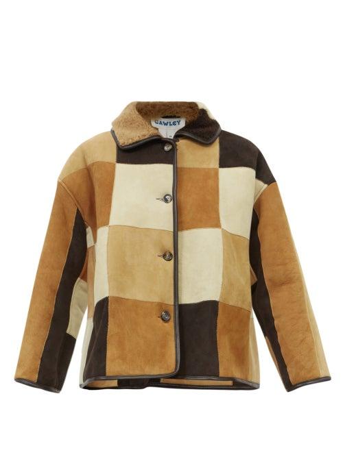 Cawley Studio - Avis Patchwork-shearling Jacket - Womens - Beige Multi