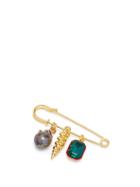 Matchesfashion.com Lizzie Fortunato - Memento Baroque Pearl Gold Plated Brooch - Womens - Blue