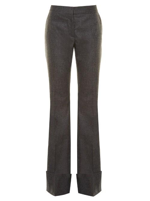 Stella Mccartney Flared Wool And Cashmere-blend Trousers