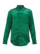 Matchesfashion.com Sies Marjan - Sander Satin Shirt - Mens - Green