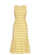 Dolce & Gabbana Striped Fishtail Cotton Dress