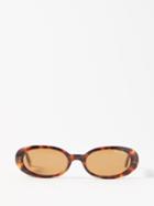 Dmy By Dmy - Valentina Oval Tortoiseshell-acetate Sunglasses - Womens - Brown