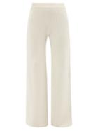Joseph - High-rise Merino-blend Trousers - Womens - Ivory Multi