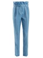 Gabriela Hearst Beatrice Slim-fit Wool And Silk-blend Trousers