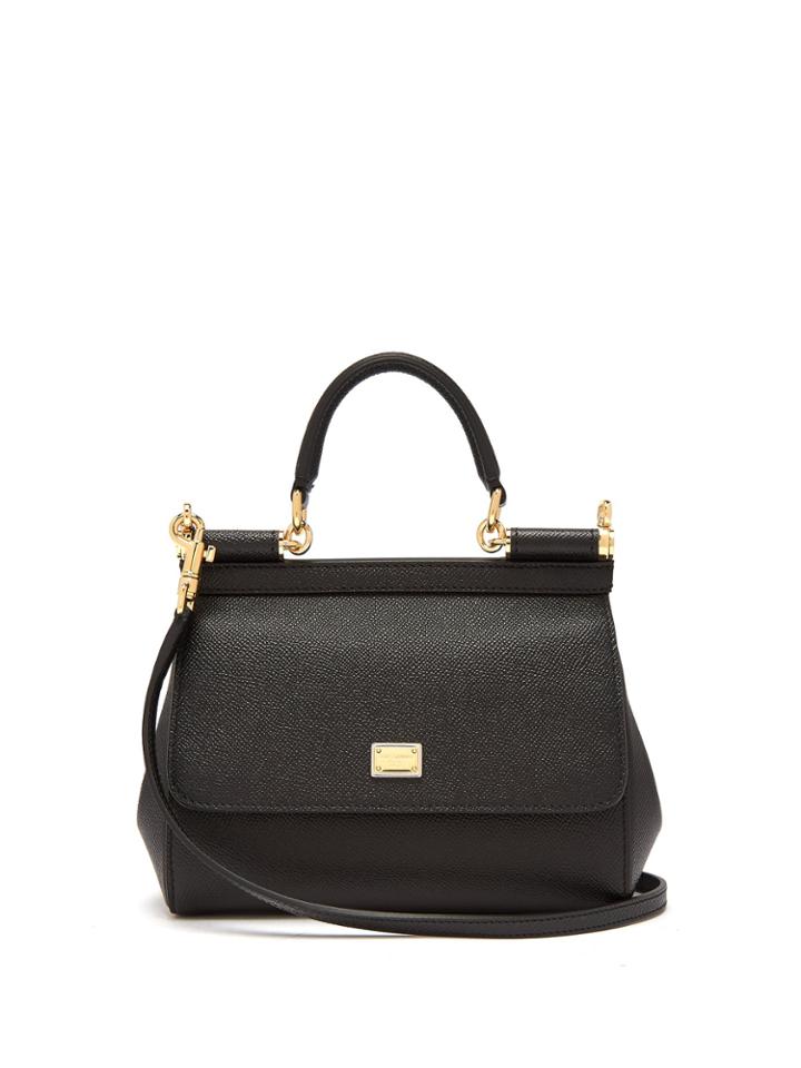 Dolce & Gabbana Sicily Small Dauphine-leather Bag