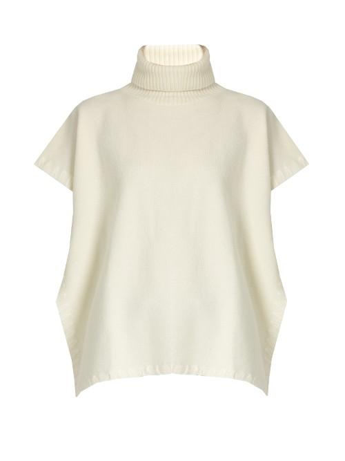 See By Chloé Roll-neck Whipstich-edged Wool Poncho