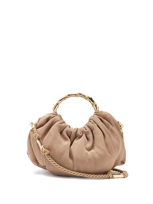 Ladies Bags Rosantica - Croissant Jungla Mini Twill Cross-body Bag - Womens - Brown