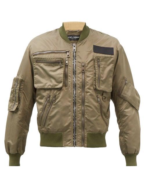 Dolce & Gabbana - Multi-pocket Technical-shell Bomber Jacket - Mens - Green