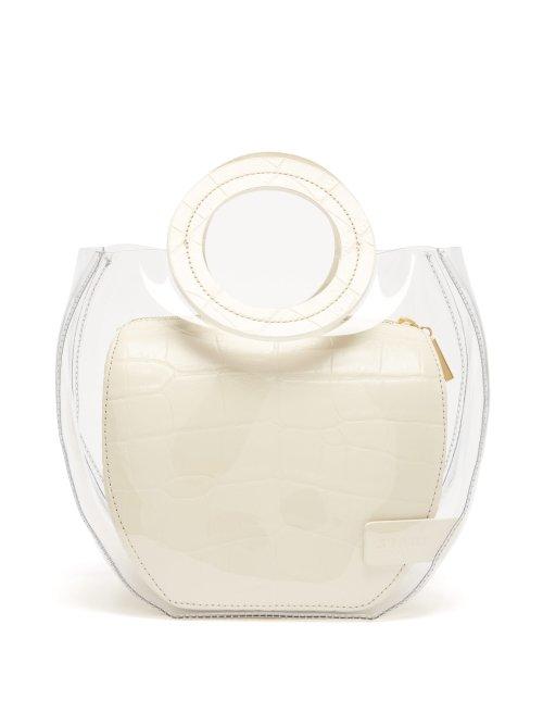 Matchesfashion.com Staud - Frida Pvc And Leather Tote Bag - Womens - Cream