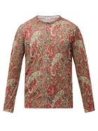 Matchesfashion.com Etro - Paisley-print Silk-blend Sweater - Mens - Red Multi