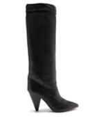 Matchesfashion.com Isabel Marant - Loens Slouchy Knee-high Leather Boots - Womens - Black