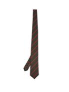 Matchesfashion.com Gucci - Striped Wool And Silk Blend Tie - Mens - Green Multi