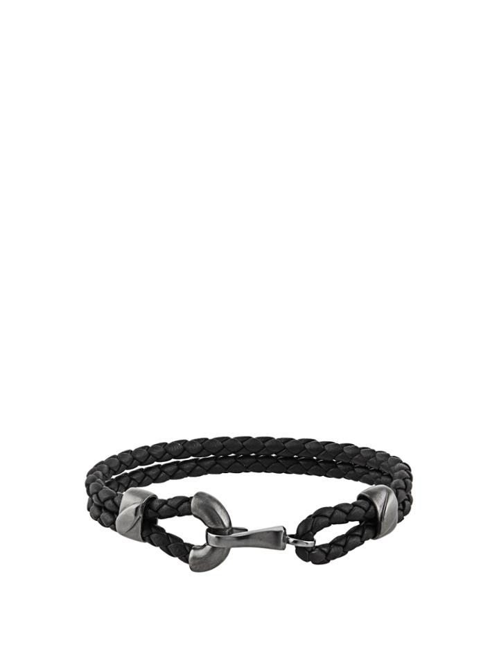 Bottega Veneta Double Intrecciato Leather Bracelet