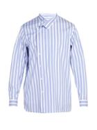 Matchesfashion.com Jil Sander - Fold Over Collared Shirt - Mens - Blue