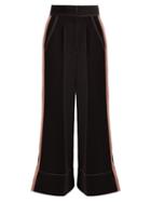 Matchesfashion.com Roksanda - Hassani Wide Leg Crepe Trousers - Womens - Black Multi