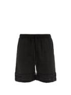 Matchesfashion.com Hecho - Deshilado Linen Shorts - Mens - Black