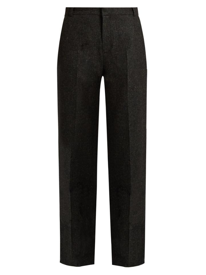 Raey Boyfriend Speckled-tweed Trousers
