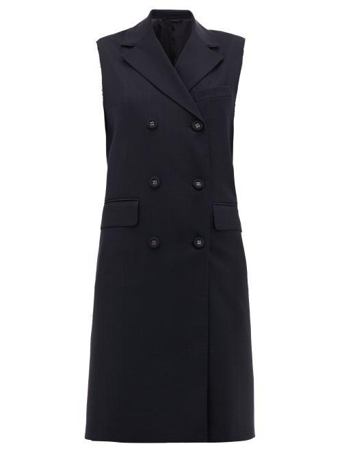 Matchesfashion.com Officine Gnrale - Andre Double-breasted Sleeveless Wool Jacket - Womens - Navy