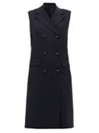 Matchesfashion.com Officine Gnrale - Andre Double-breasted Sleeveless Wool Jacket - Womens - Navy