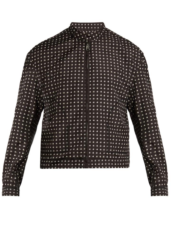 Wooyoungmi Square-print Bomber Jacket