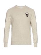 Alexander Mcqueen Skull-embroidered Jersey-cotton Sweatshirt