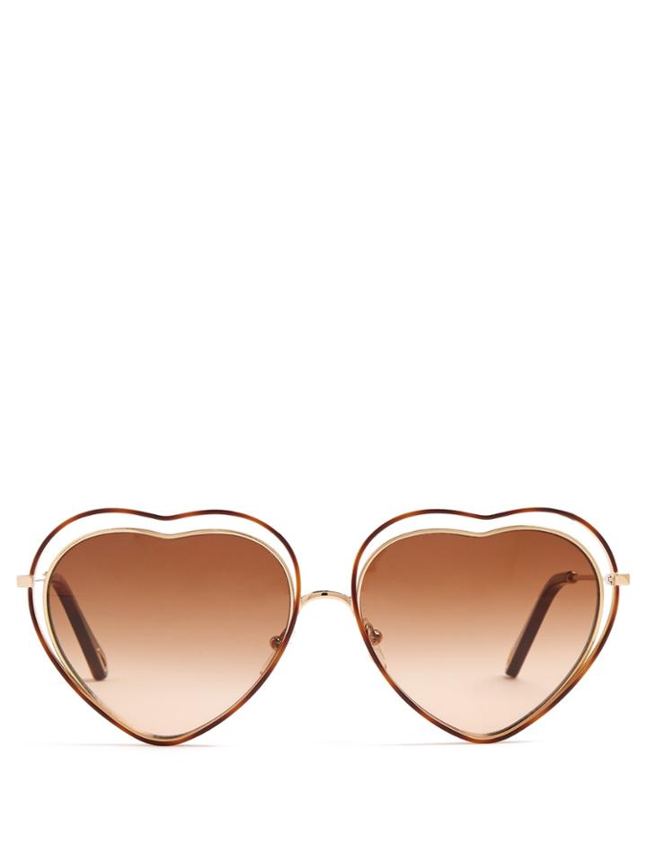 Chloé Poppy Heart-shaped Frame Sunglasses