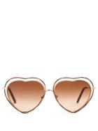 Chloé Poppy Heart-shaped Frame Sunglasses