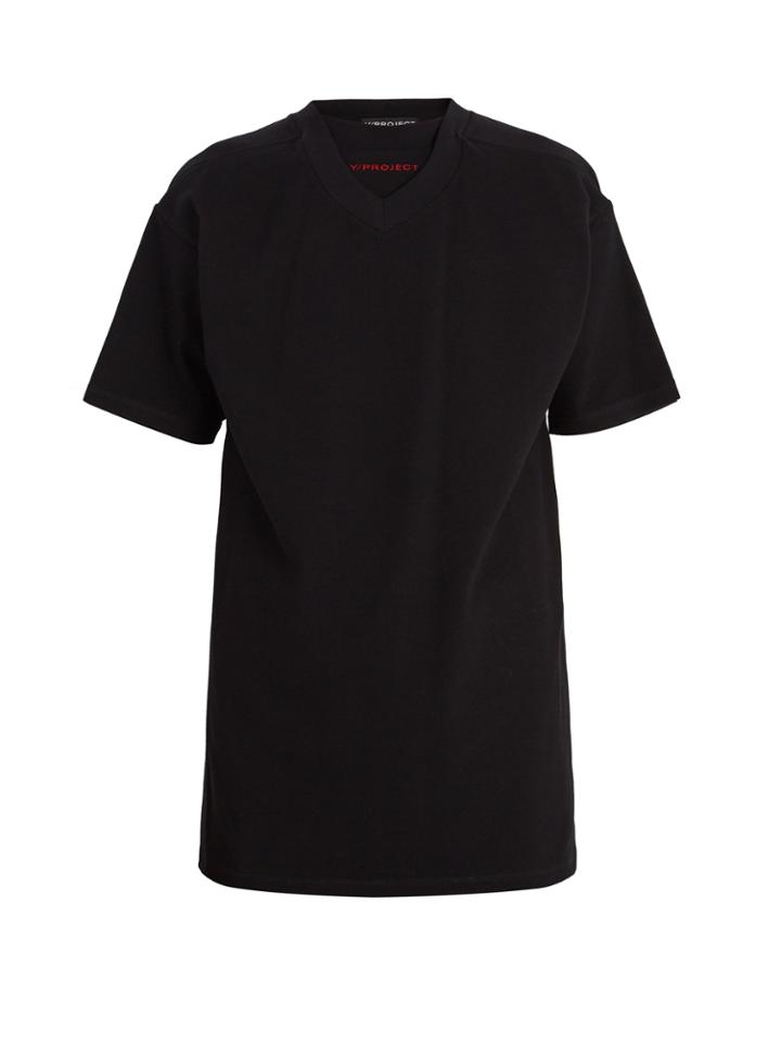 Y Project Double-collar Cotton-piqu T-shirt