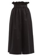 Matchesfashion.com Msgm - Belted Cotton-poplin Skirt - Womens - Black