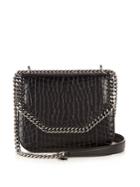 Stella Mccartney Falabella Crocodile-effect Faux-leather Box Bag