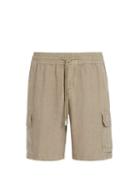 Matchesfashion.com Vilebrequin - Solid Cargo Linen Bermuda Shorts - Mens - Grey